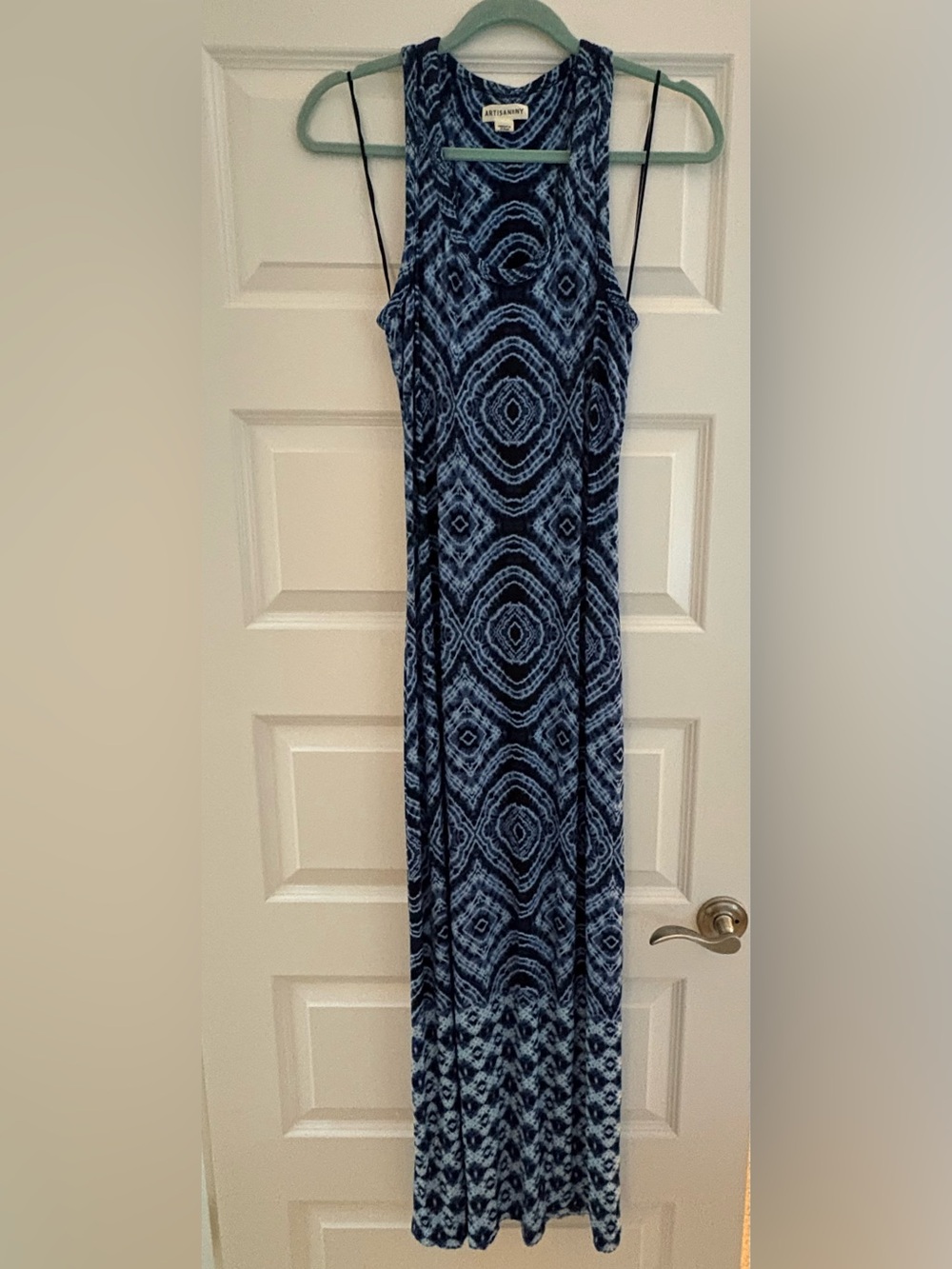 Artisan NY Maxi Dress ~ S ~ Blue Tie Dye Print